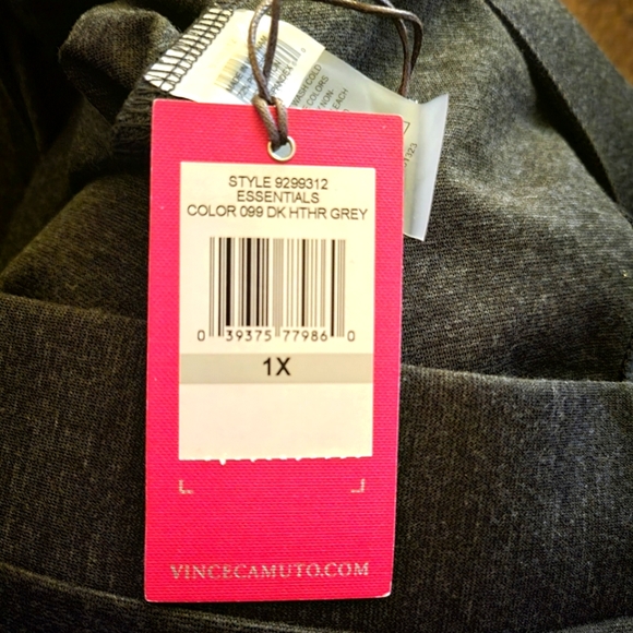 Vince Camuto Ponte Knit Plus Size Pull On Dark Heather Gray Leggings - Picture 6 of 6